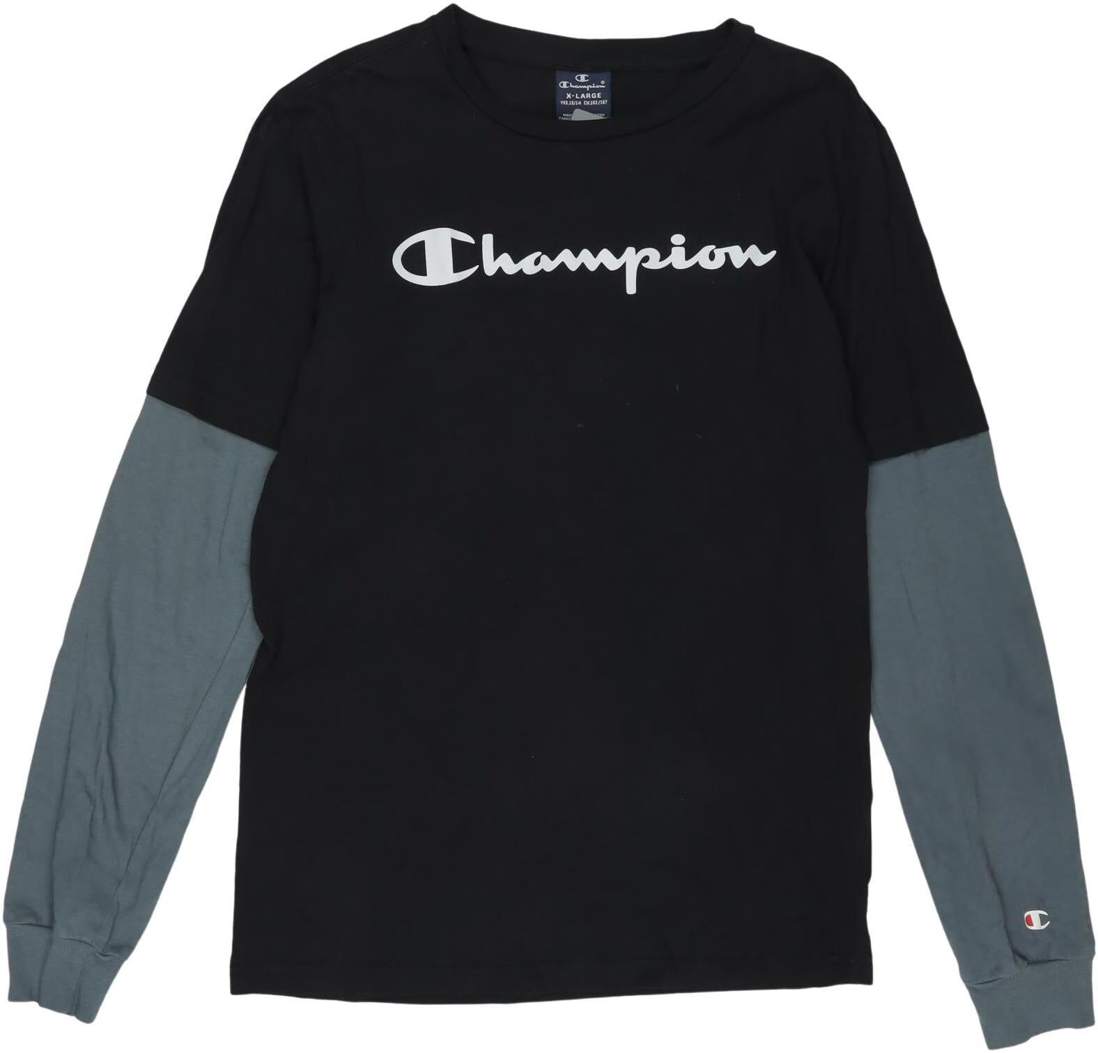 Champion Jungen Langarmshirt, Mehrfarbig, Gr. EU 158 (US 13-14 Jahre), kein / Etikett - Second Hand