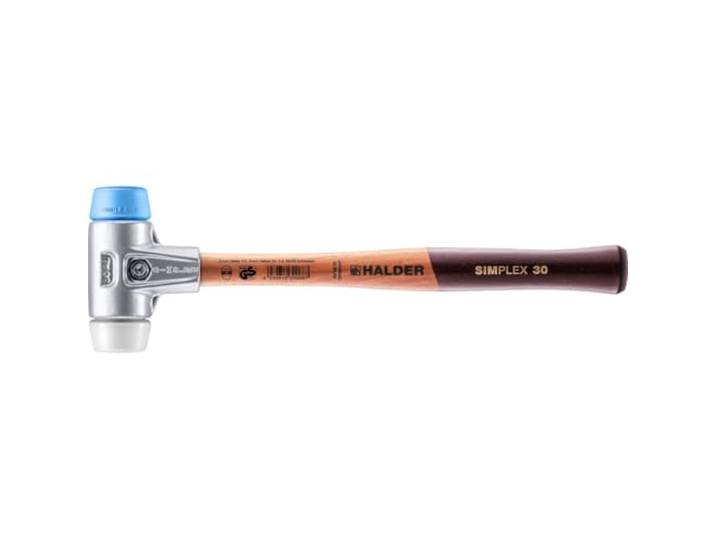 Maillet SIMPLEX\, TPE souple/superplastique; avec boîtier en aluminium et manche en bois de haute qualité D=30 mm 3117.030