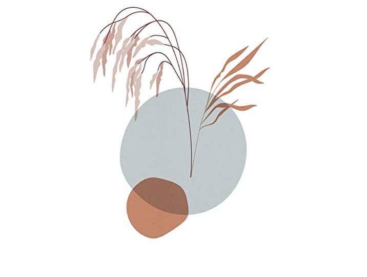 Komar Wandbild - Bohemian Reedbeds - Größe: 30 x 40 cm - Poster, Kunstdruck, Dekoration, Wohnzimmer, Schlafzimmer