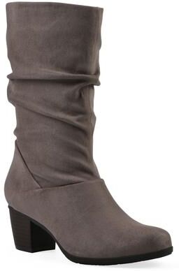 Women's Angelie Mid Shaft Boot by Cliffs in Stone Fabric (Size 8 M)