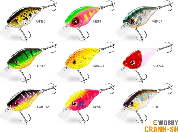 Poisson-nageur Delphin WOBBY CRANK-SH 8g/5cm/Float./PHANTOM 8g/5cm/Float./PHANTOM