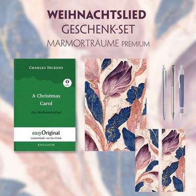 Ein Weihnachtslied Geschenkset (Hardcover + Audio-Online) + Marmorträume Schreibset Premium, Set von Charles Dickens, EasyOriginal Verlag,