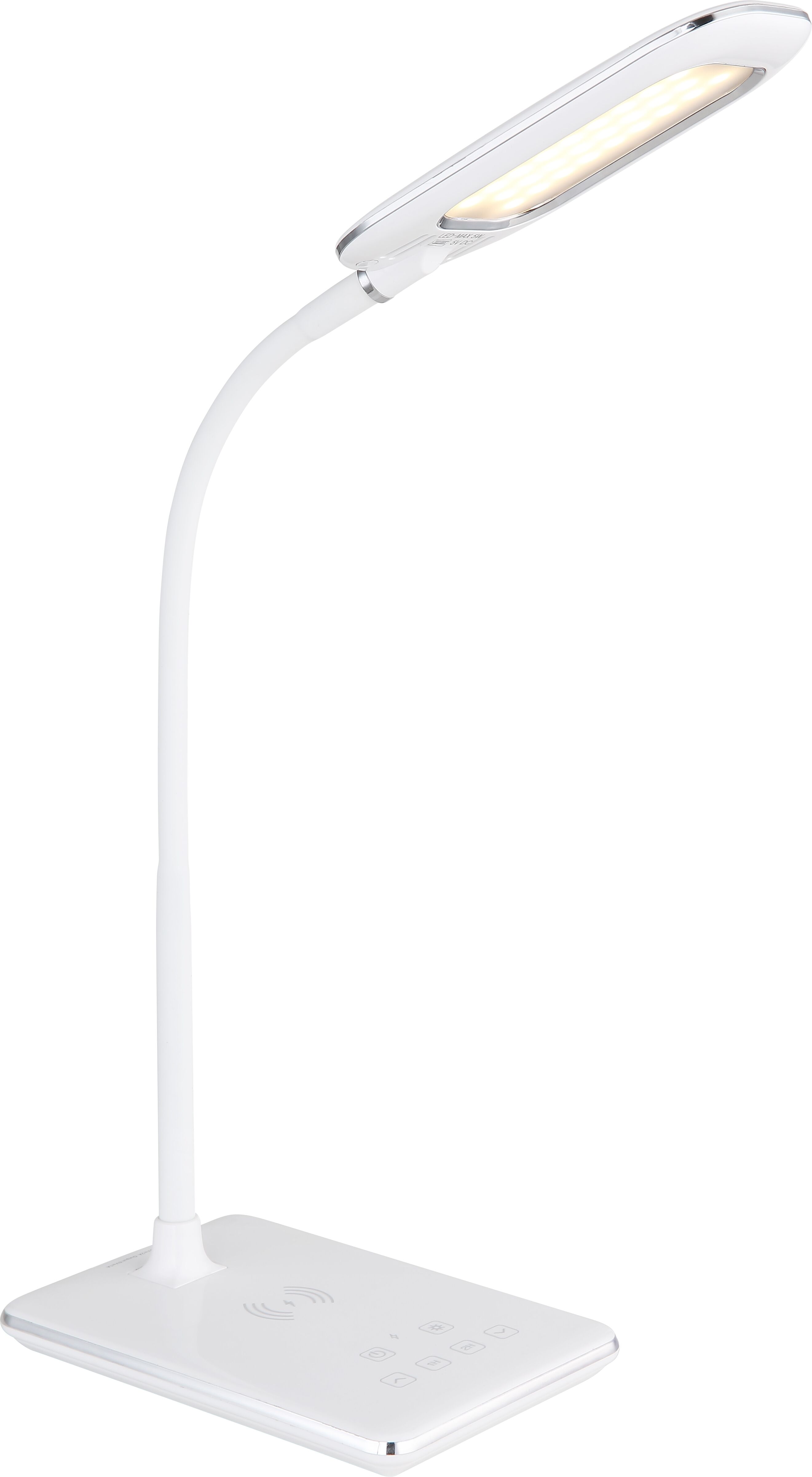GLOBO LIGHTING Tischleuchte "HEKLA", weiß, H: 56cm, 1 Stk., Leuchten, Tischlampe Nachttischlampe Deko-Tischleuchte Schreibtisch, Tischleuchte