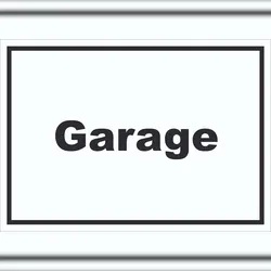 HB-Druck Garage Schild mit Text Auto Stellplatz waagerecht A0 (841x1189mm)