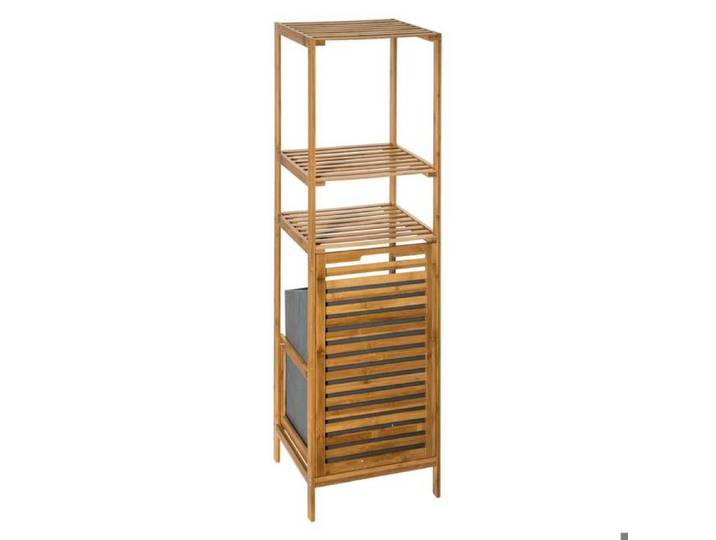 Étagère colonne avec panier à linge  Mix N' Modul  bambou - 5five