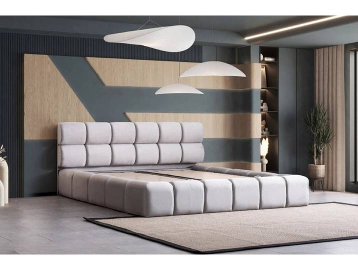 Bermo Home Bettgestell Lord (Set, Lord Boxspring-Bettgestell inkl. Kopfteil mit Kassettensteppung)
