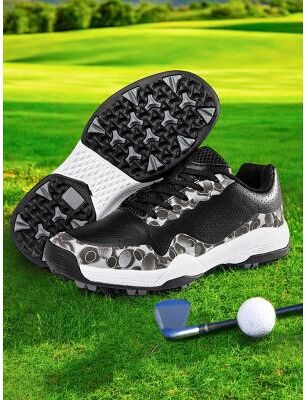 LightInthebox Elegant Pink Lace-Up Golf Sneakers - Slip-Resistant and Breathable, Perfect for Summer Golfing Sessions