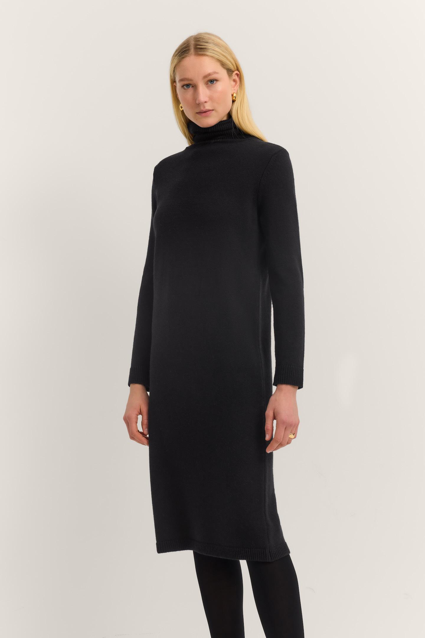 Bugatti Damen Strickkleid Rollkragen aus einem weichen Kaschmir-Mix