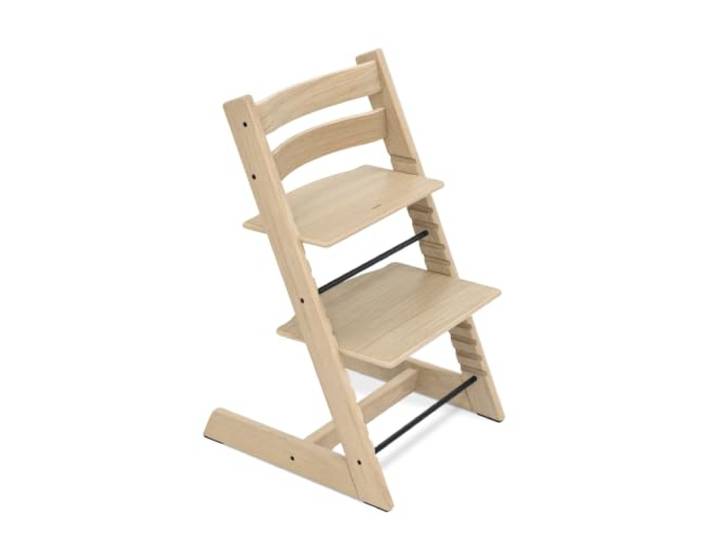 Stokke Tripp Trapp Kinderstuhl, Eichenholz Natur – verstellbar, ergonomisch Zeitloser Kinderstuhl aus Holz, mitwachsend, ikonisches Design mit höhenverstellbarer Sitz- und Fußplatte. Bis 136 kg