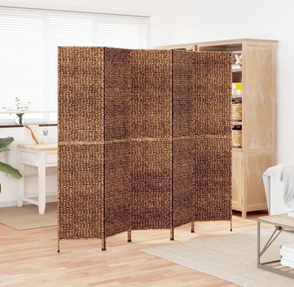 Bay Isle Home Cotreau 180cm H Metal Folding Room Divider Brown 180cm H x 205cm W
