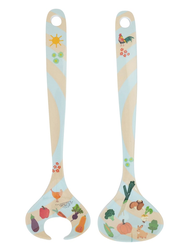 Overbeck and Friends Salatbesteck "My Little Farm" in Bunt - (H)26,5 cm - onesize