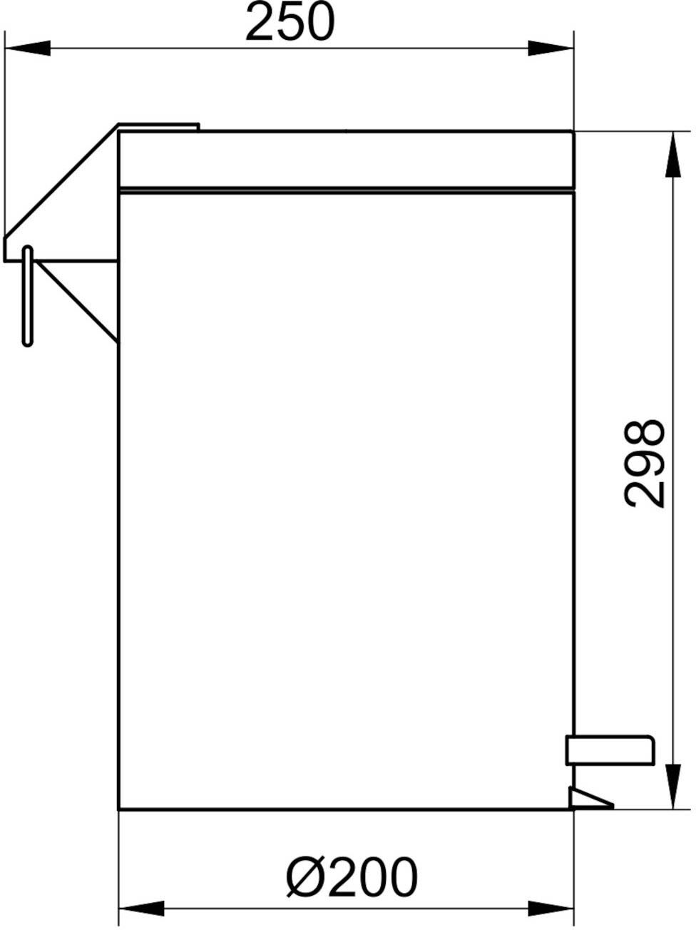 Keuco Plan Black Selection Abfalleimer mit Fußpedal, Standmodell, Accessoires, 04988370000, schwarz matt