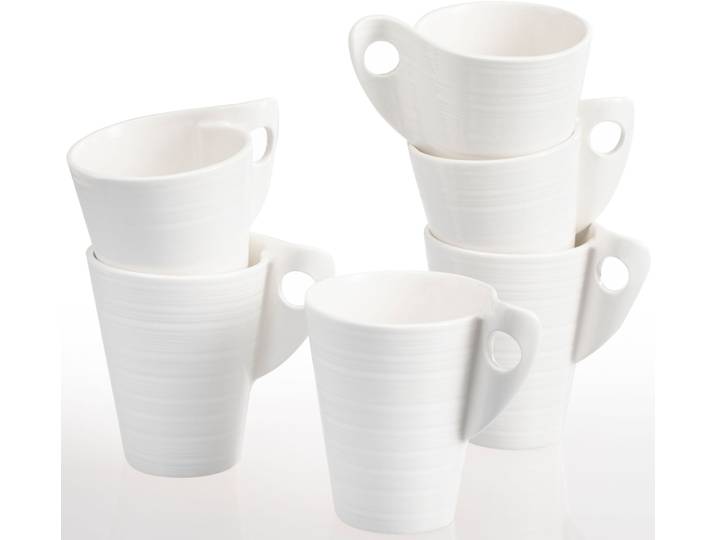 Becher RETSCH ARZBERG Julie , beige (naturweiß), H:11,5cm, Porzellan, Trinkgefäße, Becher, 6-teilig