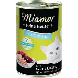 Miamor Feine Beute 400g Dose Katzennassfutter Sparpaket 24 x 400 Gramm Kitten Geflügel
