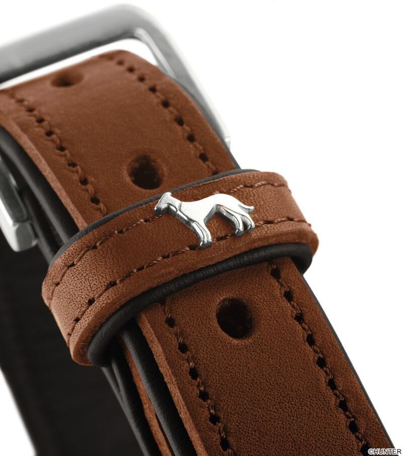 DOG SPORT HUNTER Halsband Larvik 60, cognac/schwarz