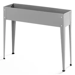POWERTEC GARDEN Metall-Hochbeet, ca. 100 x 40 x 80 cm - Grau