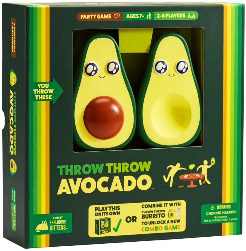 Throw Throw Avocado - Card Game with Soft Avocado Throwables, Ages 10+, for 2-8 Players by Exploding Kittens