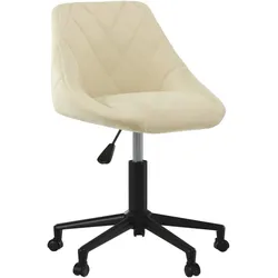 vidaXL Esszimmerstuhl Drehbar Creme Samt