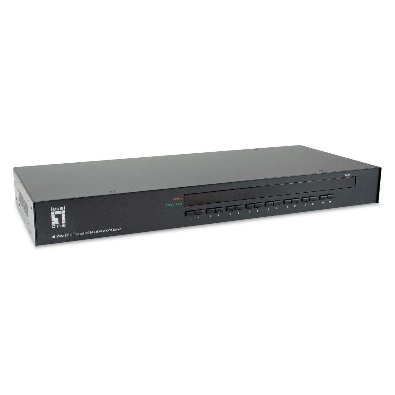 LevelOne Level One KVM-3216 16-Port PS/2-USB VGA KVM Switch (KVM-3216)