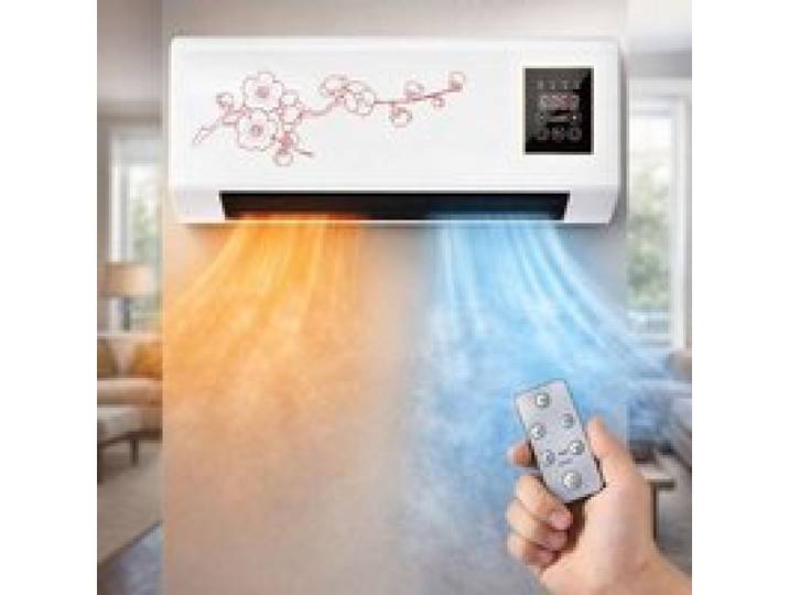 Ventilateur Mural Avec Télécommande Sans Unité Extérieure super silencieux installation facile pour la maison et bureau (Rose)