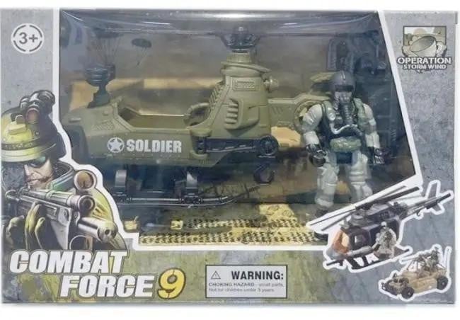 Merkpol Militaire helikopter met accessoires