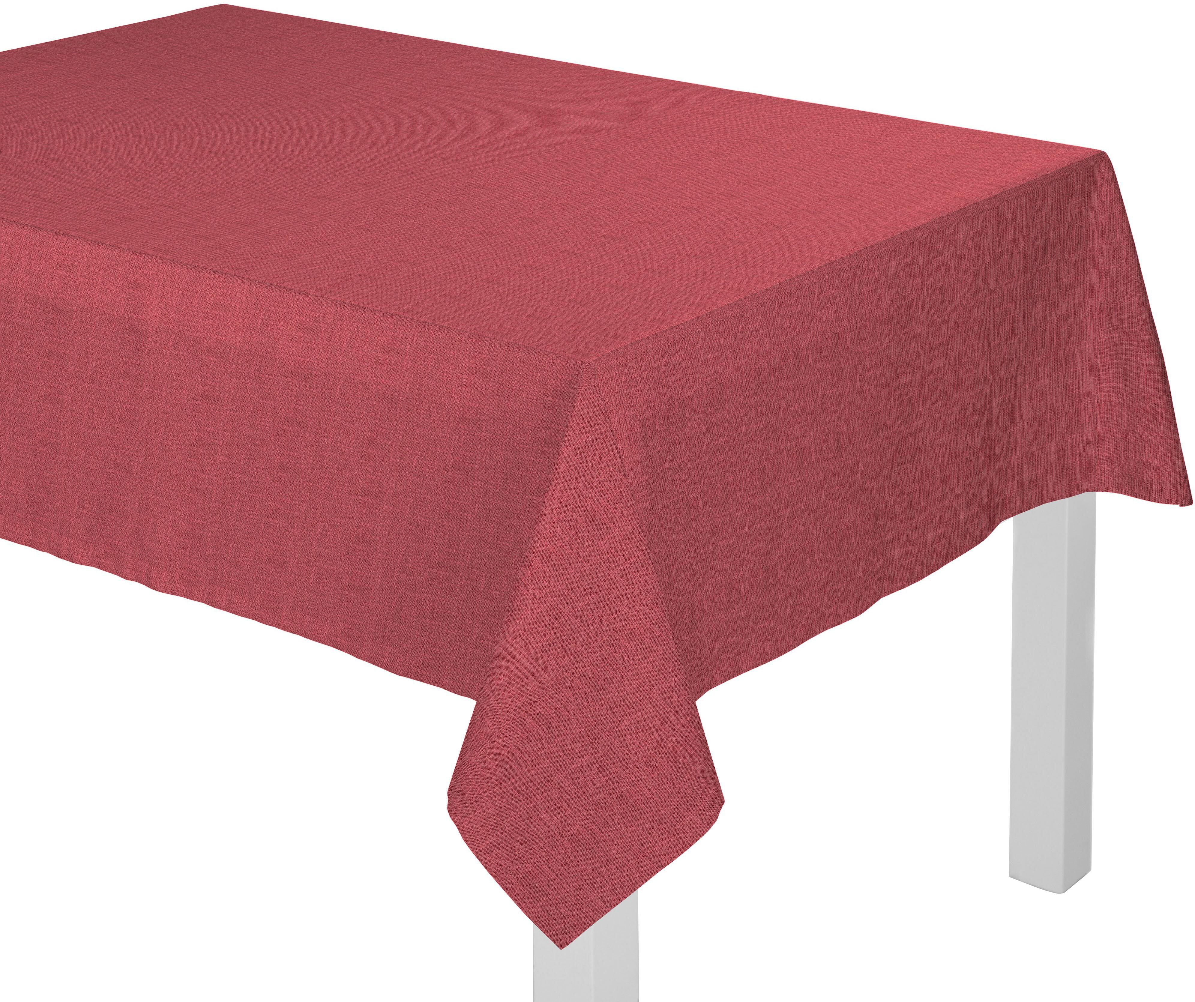 Tischdecke WIRTH "WIESSEE" Gr. 3, rosa, B:130cm L:190cm, Baumwolle, Leinen, Modal, Tischdecken, Tischdecke