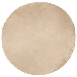vidaXL Kunstschaffell Teppich Tafalla Beige Ø 120 cm Polyester