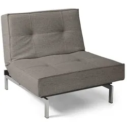 INNOVATION LIVING Sessel Splitback Chrom Stoff Grau Grey