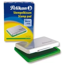 Pelikan Stempelkissen im Metallic Gehäuse Stempelfläche 5x7cm grün