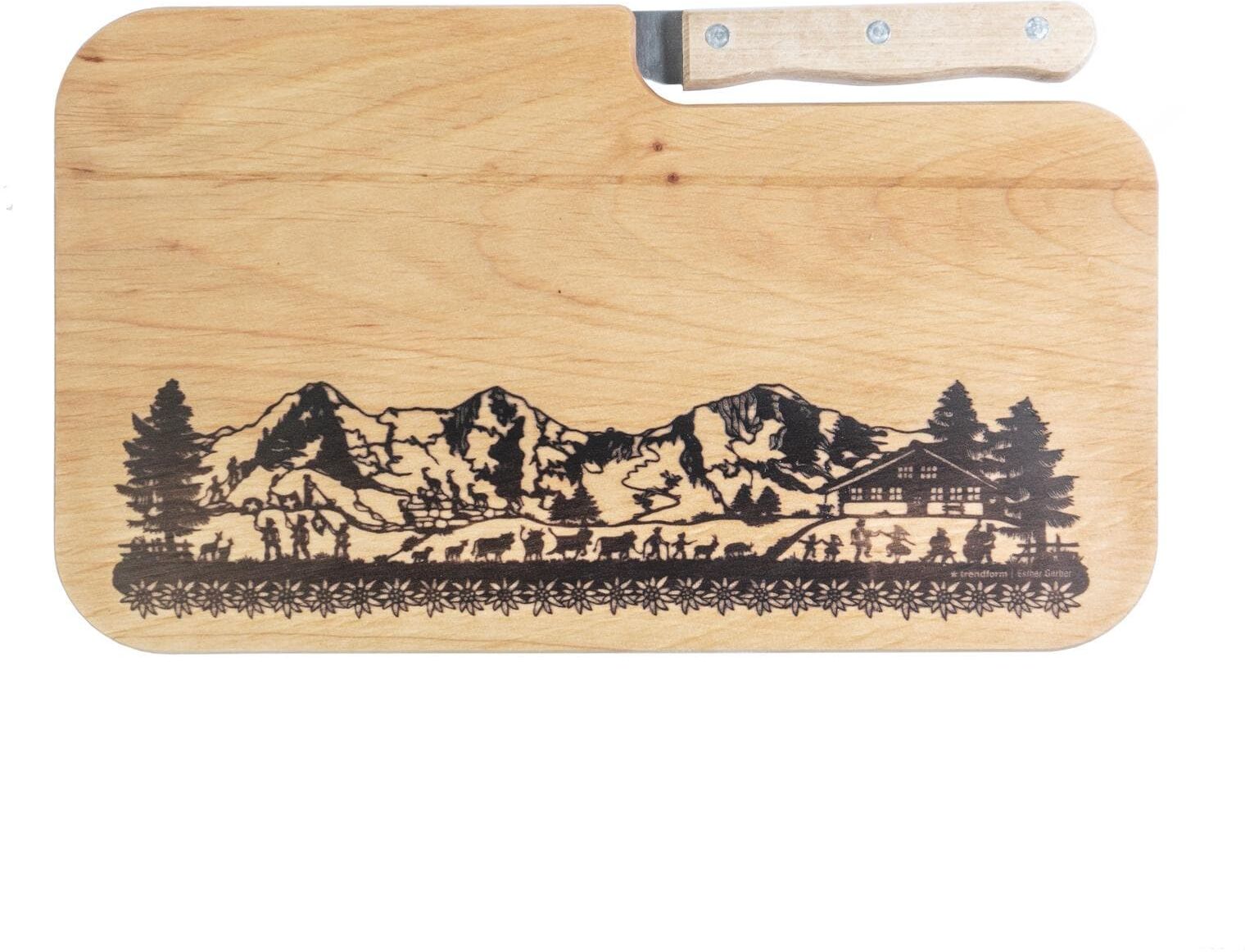 &tradition Schneidebrett "Trendform Swiss Tradition 2 26 x 15 x 12 cm", braun, B:15cm L:26cm, Schneidebretter, Schneidebrett braun B/H/L: 15cm x 26cm