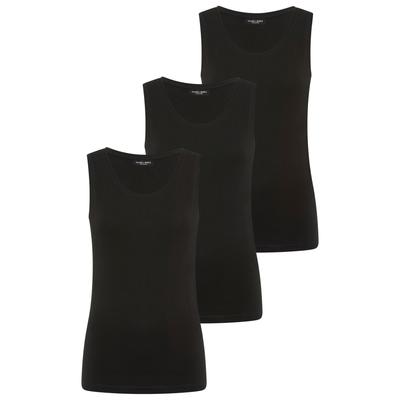Tanktop YSABEL MORA, Damen, Gr. S, schwarz, Single Jersey, Obermaterial: 95% Baumwolle, 5% Elasthan, hüftbedeckend, Rundhals, Tops Tanktop, breite Träger, weich, elastisch, Baumwollmix