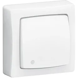 Legrand 086017L OTEO Universalgerät Beleuchteter Wechselsch. oder Taster, Aufputz, Farbe: Weiß