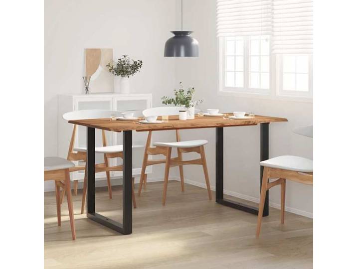 Promotion mars  * Table de salon(1 pcs) SOLDES CHIC Brun Table de salle à manger - Construction Solide - 154x80x76cm Bois d'acacia