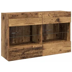Helloshop26 - Modernes wandmontiertes TV-Möbel mit LED-Beleuchtung schlankes Design 98,5 x 30 x 60,5 cm in Antikholzoptik 02_0058390