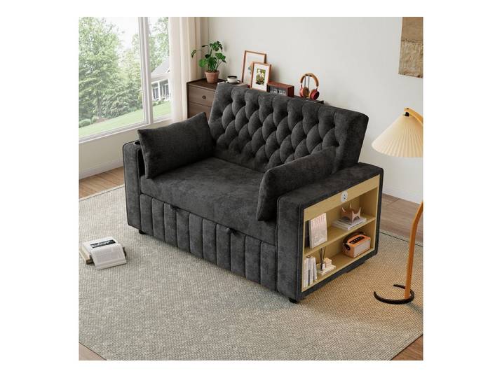 MODFU Schlafsofa Schlafsofa, Polstersofa, Doppelschlafsofa, Schlafcouch 1 Teile, 3-stufig verstellbare Rückenlehne