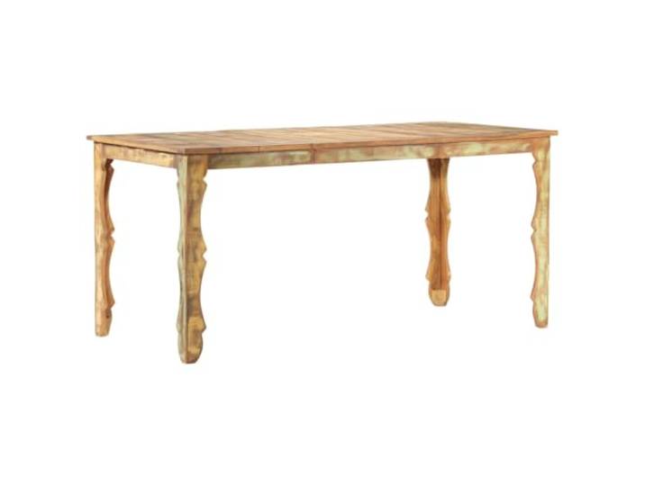 HEFZGDB Esstisch aus recyceltem Massivholz 160x80x76 cm Einzigartiges Unikat mit natürlicher Maserung für Küche oder Esszimmer Retro Design Tisch aus Altholz von Alten Gebäuden