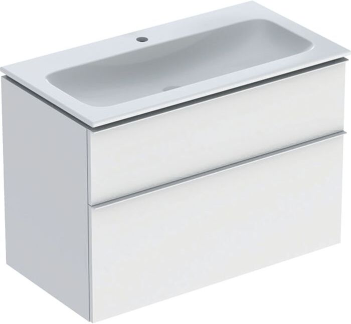 Geberit iCon Möbel-Waschtischset 502337013 90x63x48cm, weiß, weiß matt, Griff weiß matt
