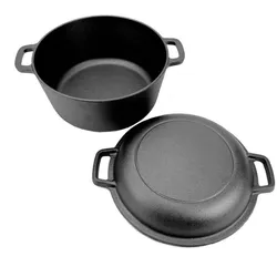 Gusseisentopf aus Gusseisen mit Deckel Ø 26 cm – 4,5 l