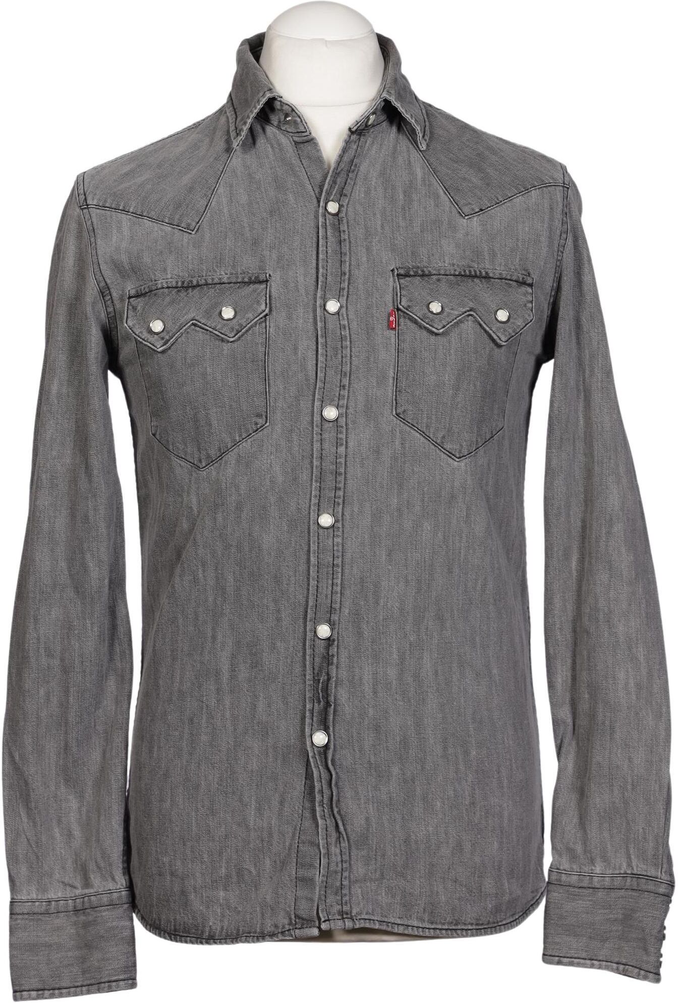 Levis Herren Hemd, Grau, Gr. S, Baumwolle - Second Hand
