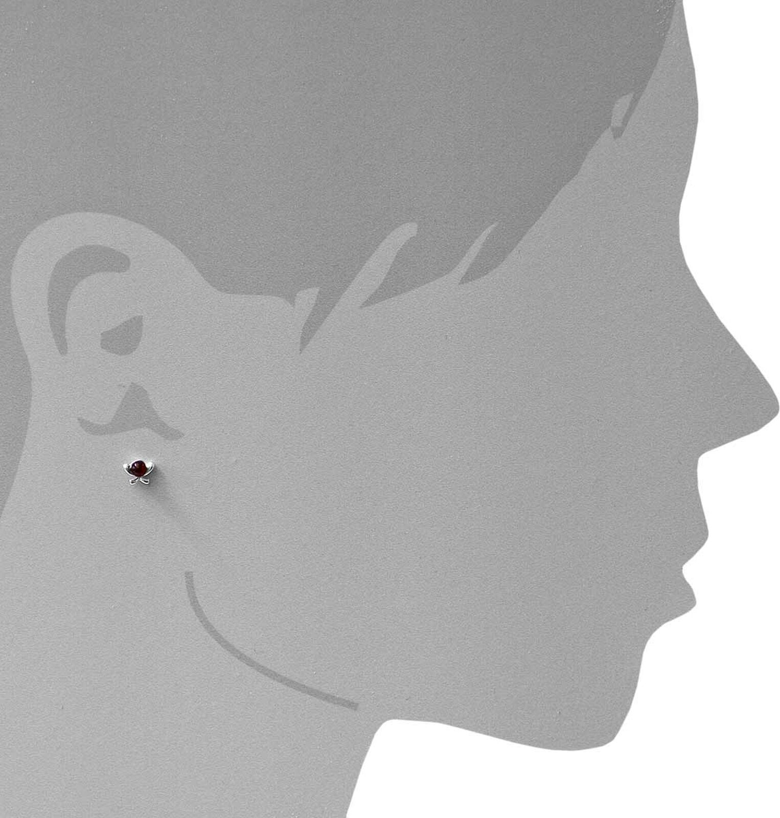 Paar Ohrstecker OSTSEE-SCHMUCK "Ostsee-Schmuck Ohrstecker Feena Ohrstecker Feena", weiß (weiß, neutral), Ohrringe, Damen, 7x5mm, Silber 925 (Sterlingsilber), Paar Ohrstecker
