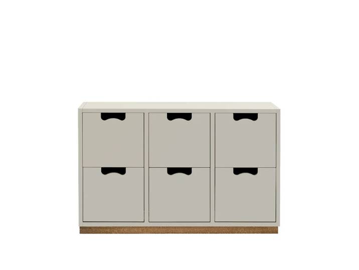 Asplund Snö B2 Kommode Light grey, Eichsockel