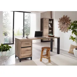 Schreibtisch Wildeiche 180x55x76 bianco geölt VILLANDERS #244