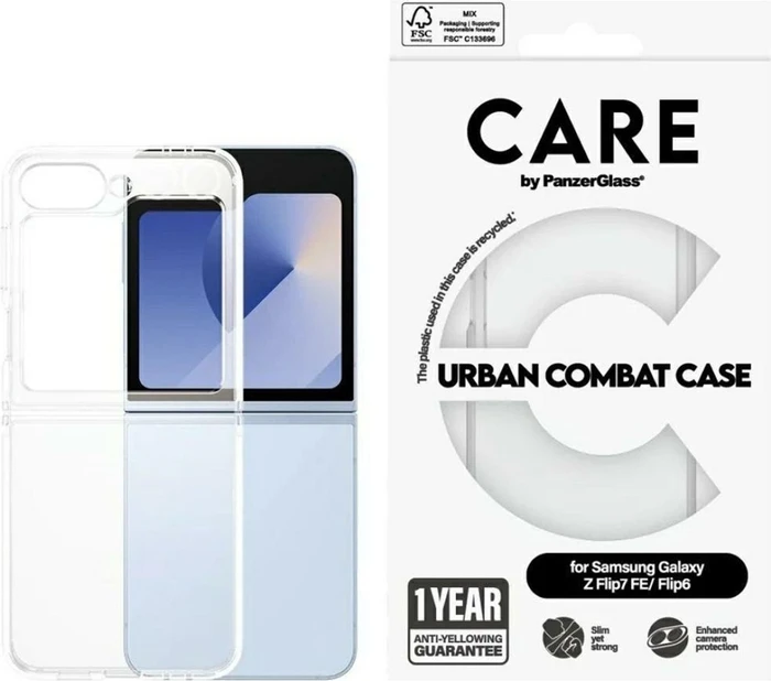PanzerGlass CARE Abdeckung Samsung Galaxy Z Flip7 FE/Flip6 Urban klar