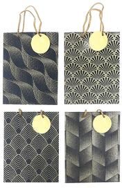 IH Casa Decor Gift Bags Dark Shiny Assorted Large - Set of 12