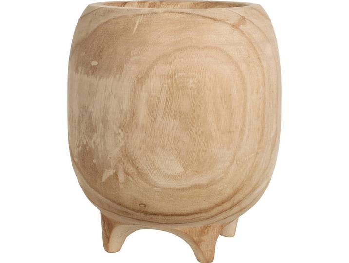 Blumentopf Holz 27 cm, Beige, 30 cm, Dekoration, Blumen & Blumentöpfe, Übertöpfe