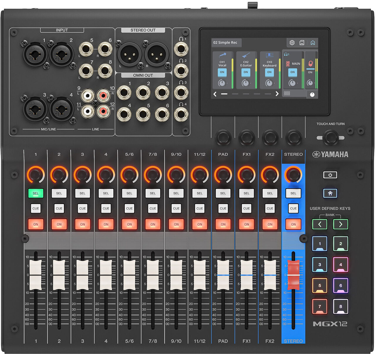 Yamaha MGX12 BK Mesa de mistura digital