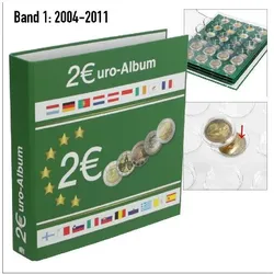 Schwäbische Albumfabrik, Fotoalbum, Münzensammelalbum für alle 2 Euromünzen. Für 80 Münzen. Alle Münzen abgebildet. (22.70 x 26.80 cm)
