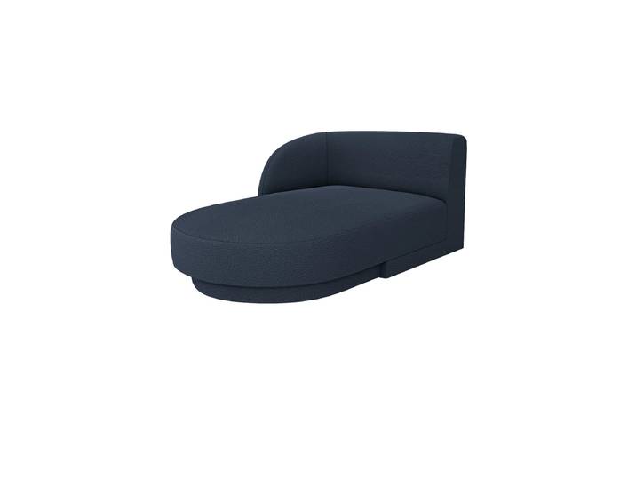 Modulare Design Chaiselongue „Miley“ Bouclé Dunkelblau Chosen by Bloomingloft