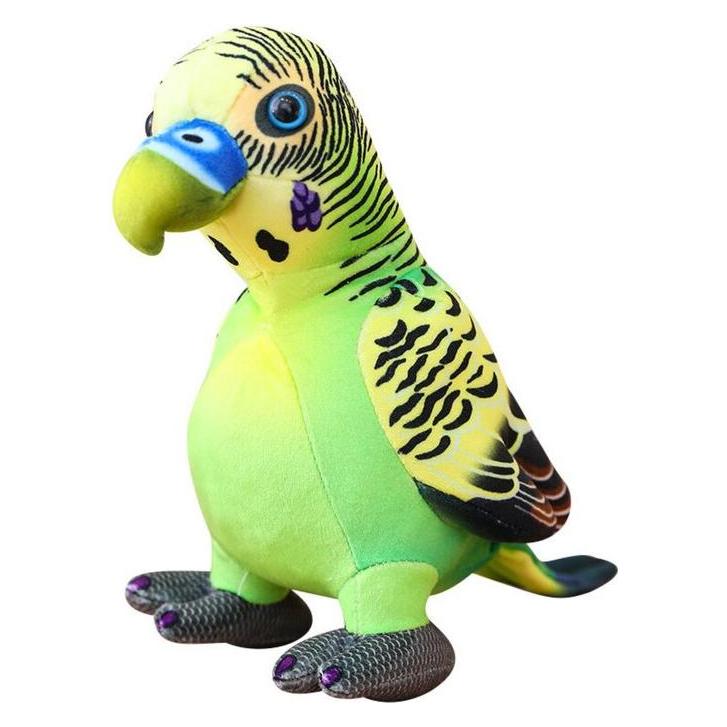 Lean Toys Plüschgrünes Papageienmaskottchen 20 cm (20 cm) (LEA16847-uniw)