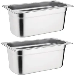 Gastronoble Vogue GN-Behälter GN1/3 - 10cm - 2 Behälter - Edelstahl